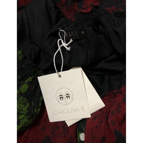 Free People x Carolina K Alexa Off Shoulder Chiffon Dress - Picture 10 of 10